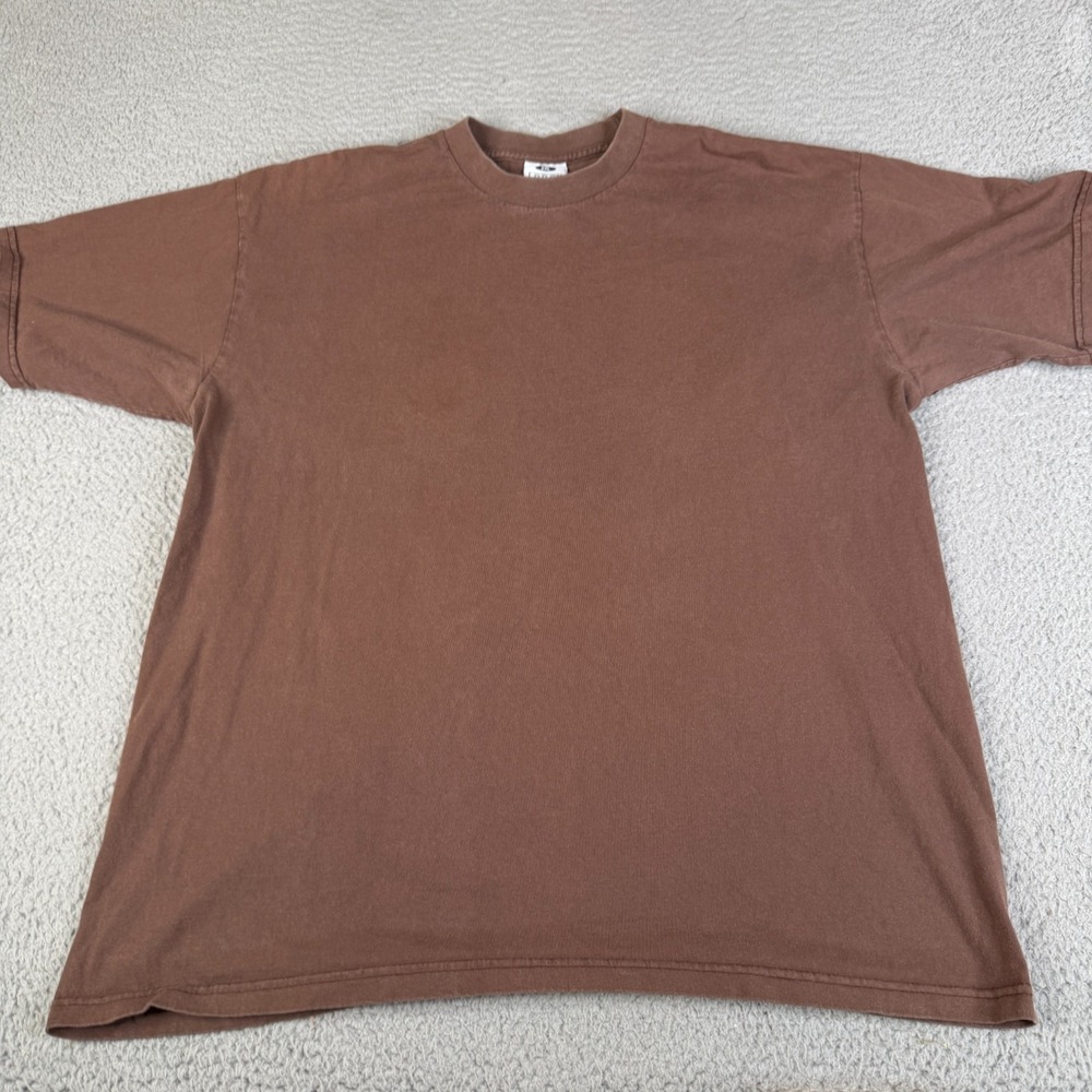 Pro Club Mens TShirt 2XL Brown Heavyweight Streetwear Blank Cotton Crewneck